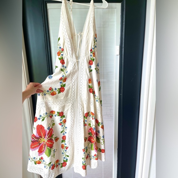 Farm Rio White Banana Vitamin Lace Dress Swim Cover Up - Picture 11 of 16